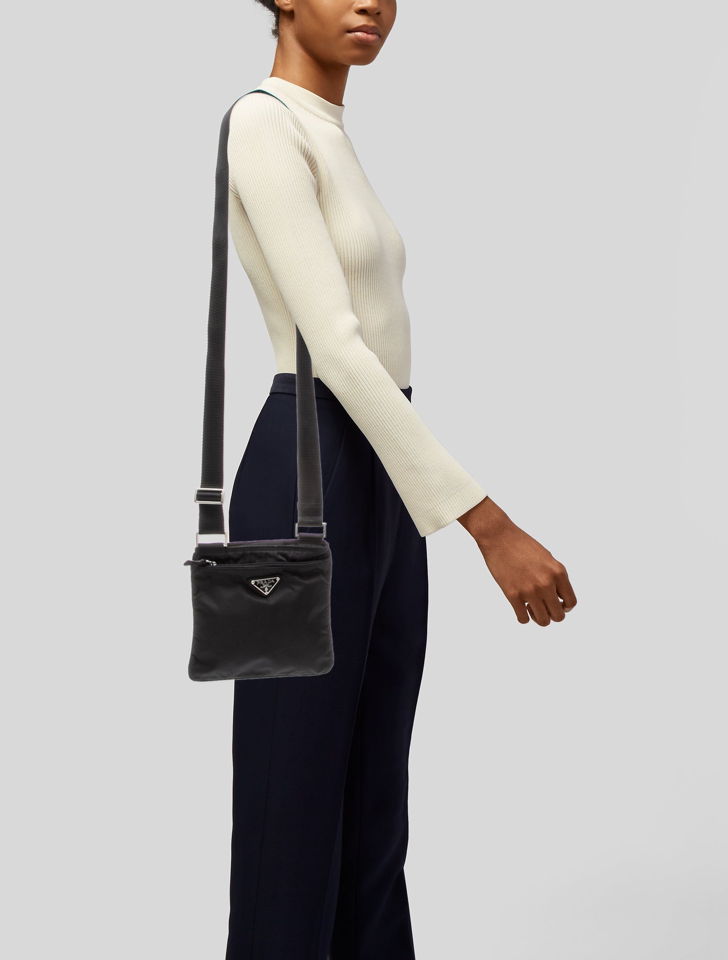 Prada Vela Nylon Messenger Bag